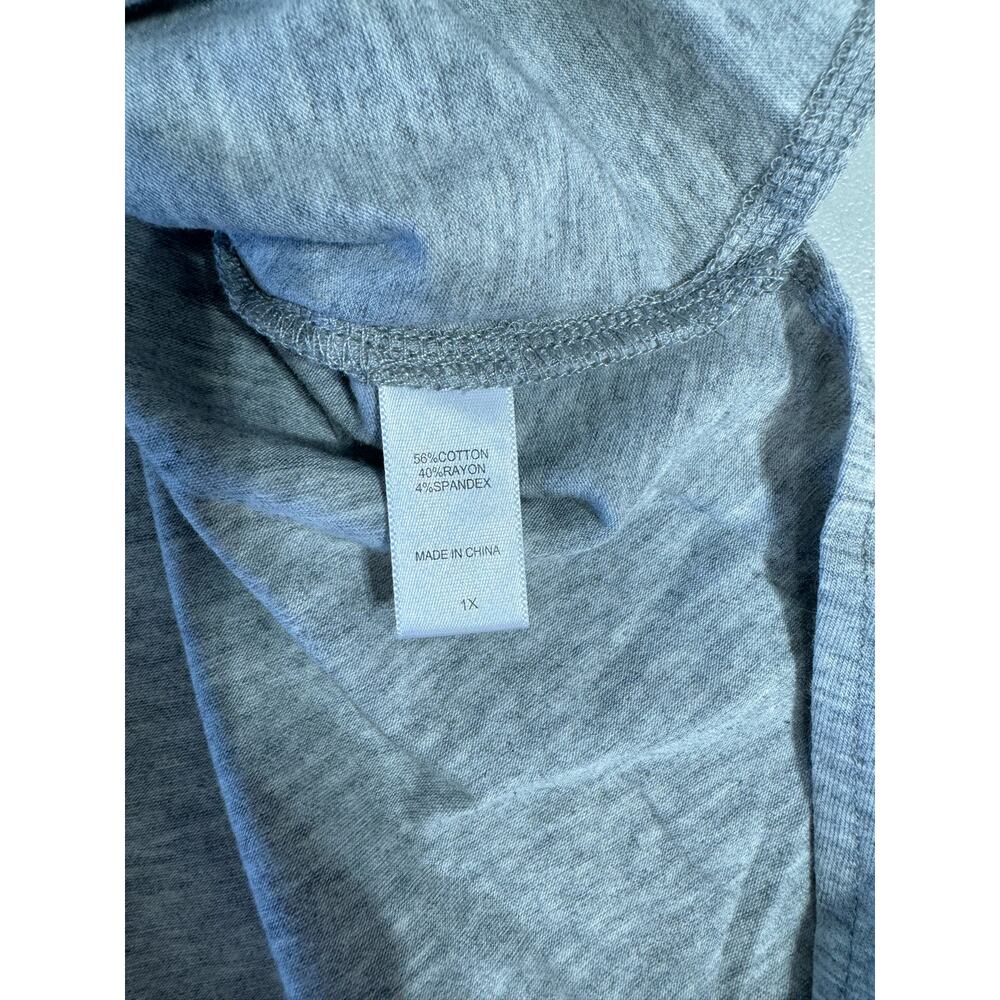 Koolaburra by UGG Jersey Short Sleeve Tunic Heathered Gray Plus Size 1X NWOT - Picture 6 of 9